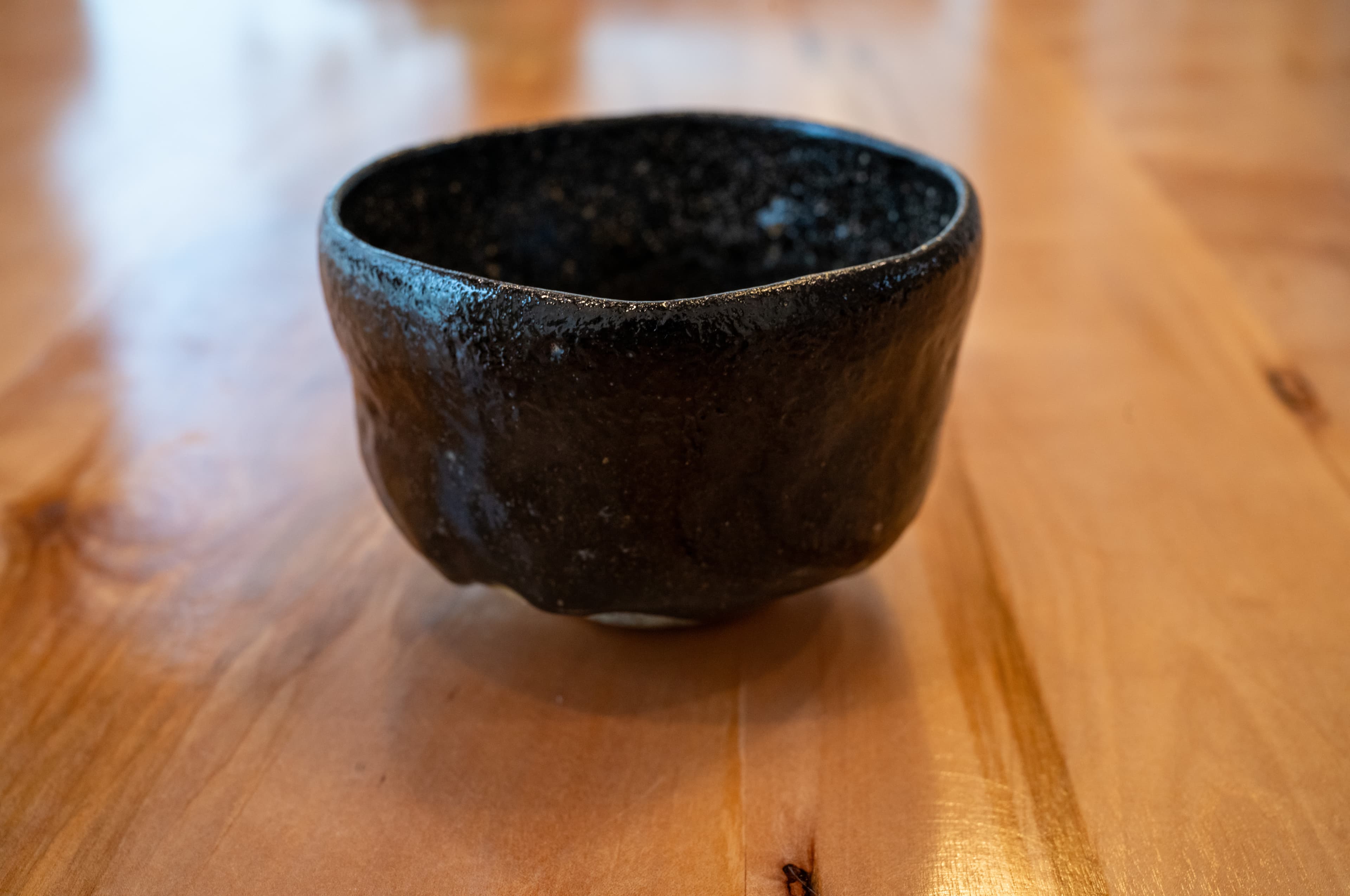 Seinyu Black Raku Teabowl